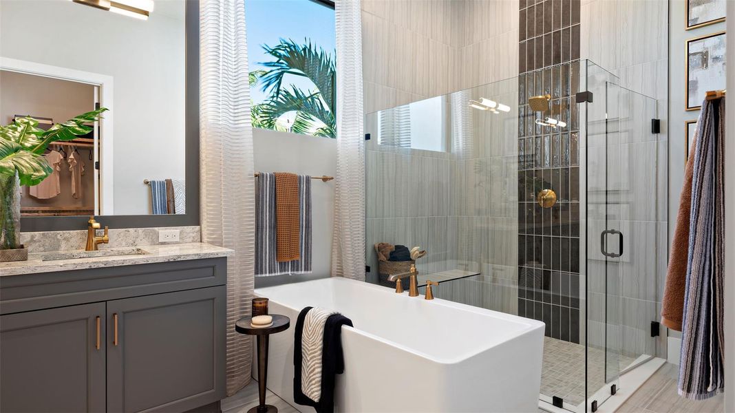 Furnished interior view inside a new home in Cresswind Palm Beach at Westlake, Westlake (Image 16).