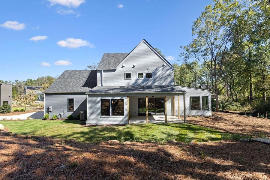 Exterior details and patio area of a home in Aster, Roswell (Image 37).