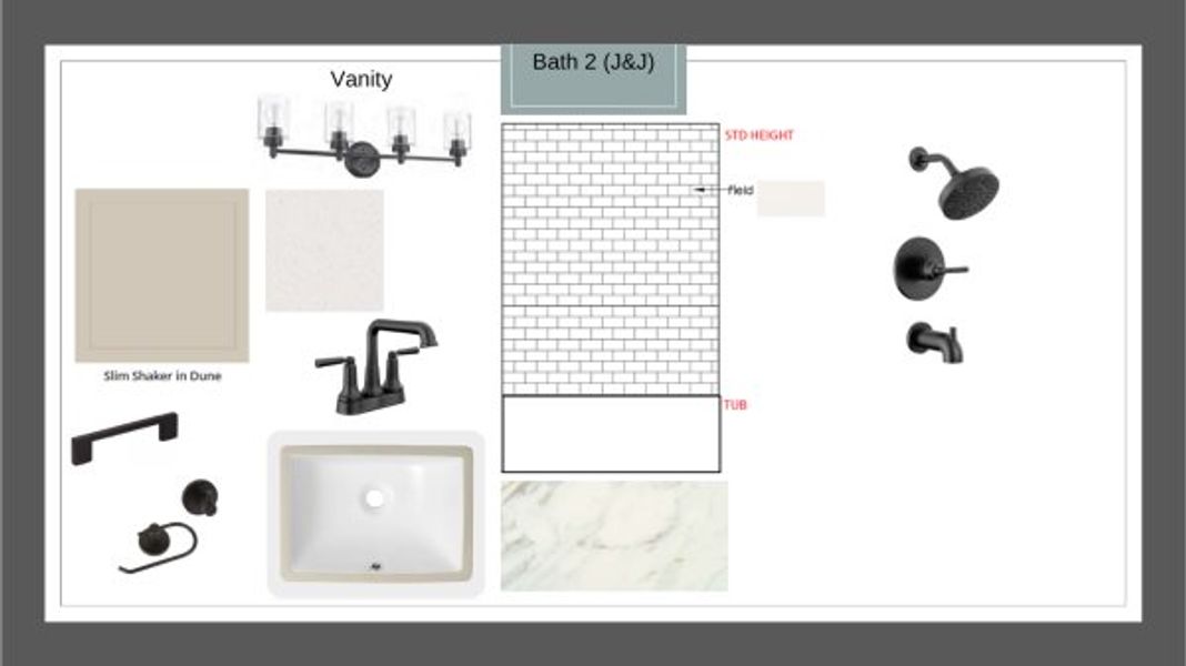 Sample of building materials used in homes in Rio Vista at Kelly Ranch, Aledo (Image 28).