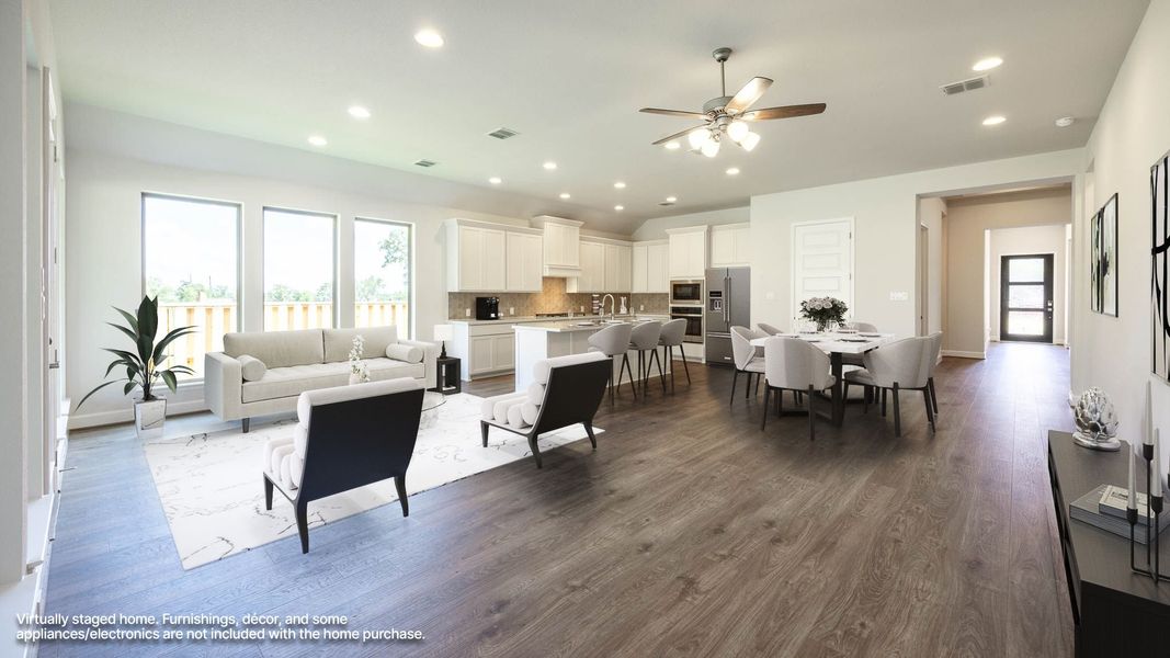 Furnished interior view inside a new home in Parmer Ranch, Georgetown (Image 5).