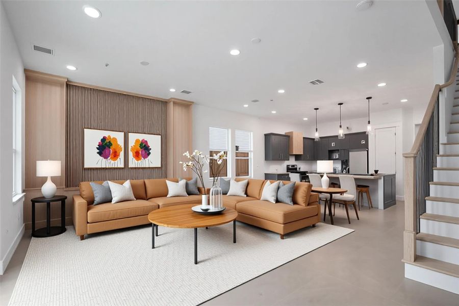 Furnished interior view inside a new home in , Houston (Image 6).