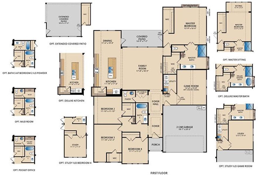 2D floor plan layout for the Westlake II by Pacesetter Homes in La Terra at Uptown Celina, Celina, TX (Image 3). 2D floor plan layout for the Westlake II by Pacesetter Homes in La Terra at Uptown Celina, Celina, TX (Image 3).