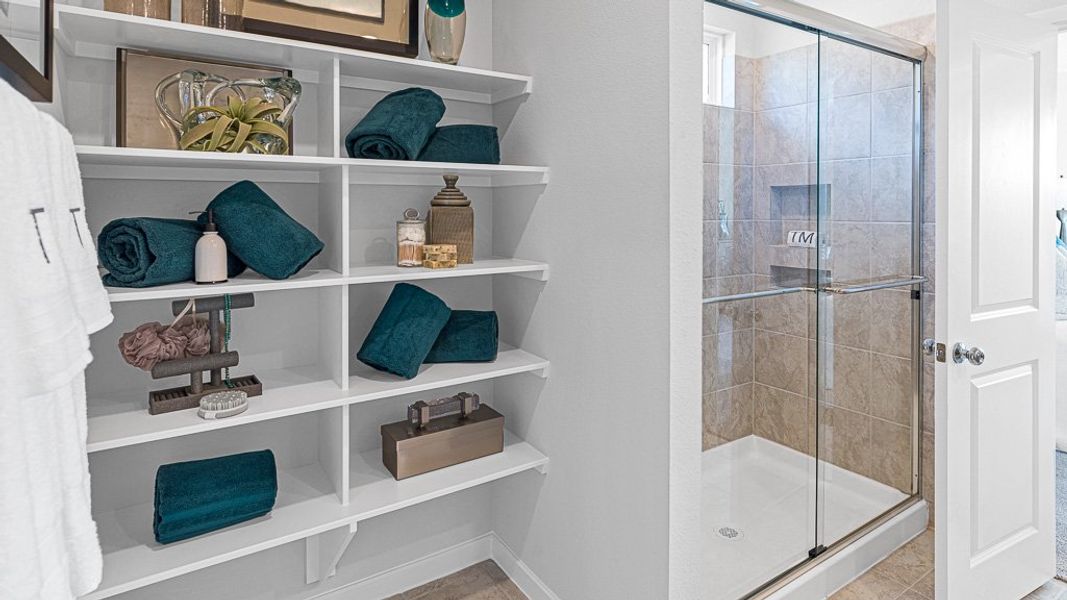 Furnished interior view inside a new home in Bridge Creek 45s and 50s, Cypress (Image 27).