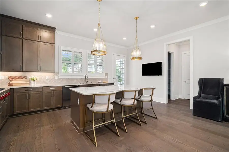 Furnished interior view inside a new home in Manning on the Square, Alpharetta (Image 35).