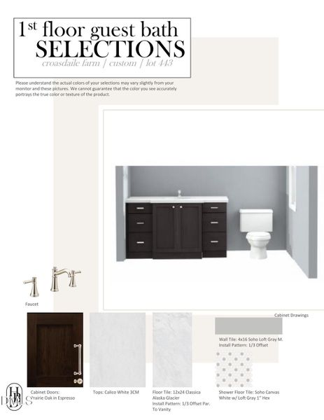 1st Floor Guest Bath Selections 1st Floor Guest Bath Selections