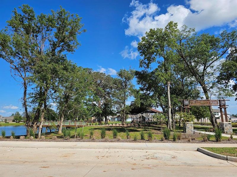 Fulshear Lakes features; lakes, parks, nature trails, playground.  Future amenity center includes; pool, rec center & much more.