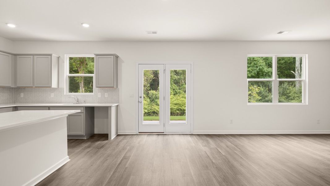 Representative unfurnished interior of a home built from the Hanover by D.R. Horton in The Reserve at Calcutta, Stockbridge (Image 12).