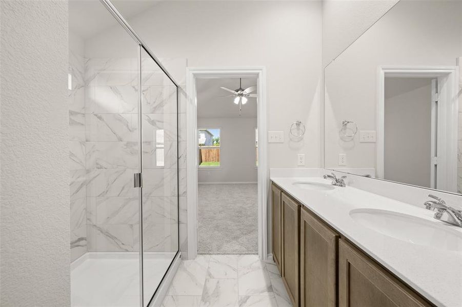 Furnished interior view inside a new home in Keeneland, Aubrey (Image 14). Furnished interior view inside a new home in Keeneland, Aubrey (Image 14).