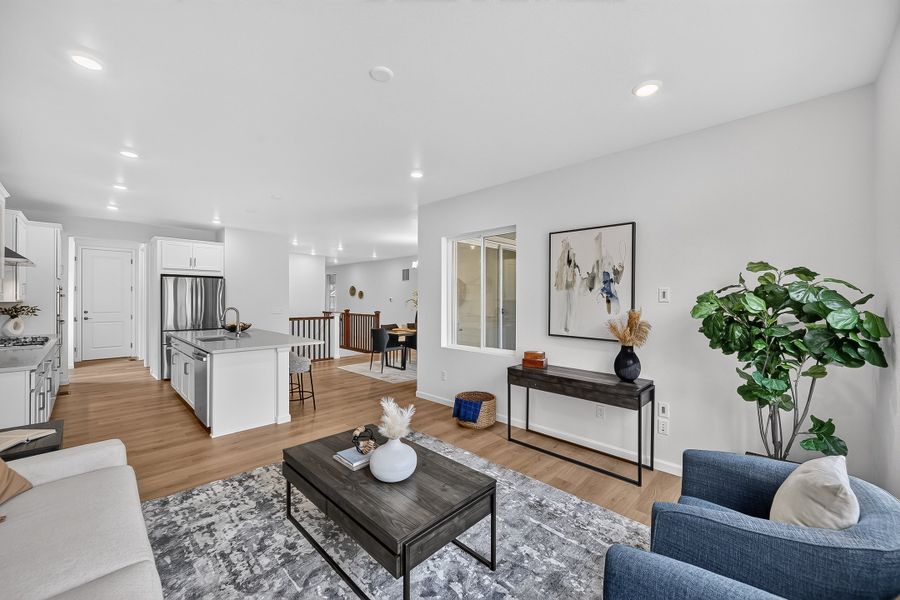 Furnished interior view inside a new home in Trailstone, Arvada (Image 6).