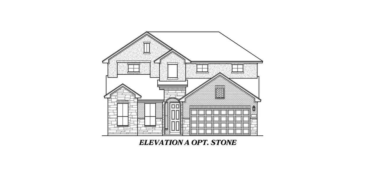 Representative exterior photo of a completed home built from the Madison by Chesmar Homes in Buffalo Crossing – New Phase Now Preselling, Cibolo, TX (Image 2).