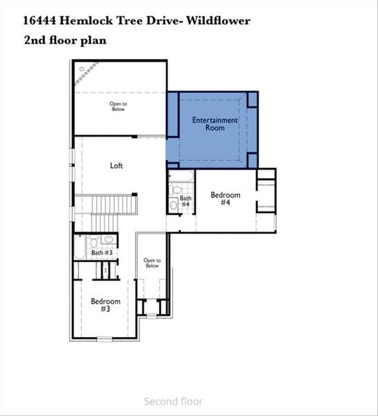 16444 Hemlock Tree  2nd floor plan