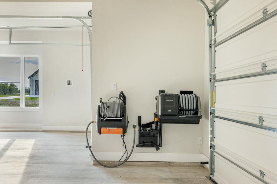 Mounted Vacuum System + Built-in Pressure Washer