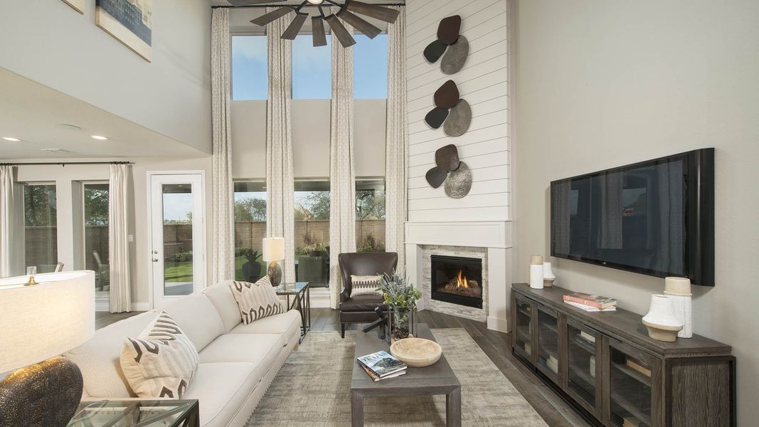 Furnished interior view inside a new home in Bridgeland, Cypress (Image 31).