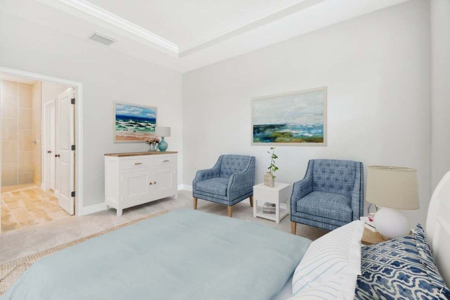 Furnished interior view inside a new home in Fairway Pointe - 55+ Villa Community, Sun City Center (Image 8).