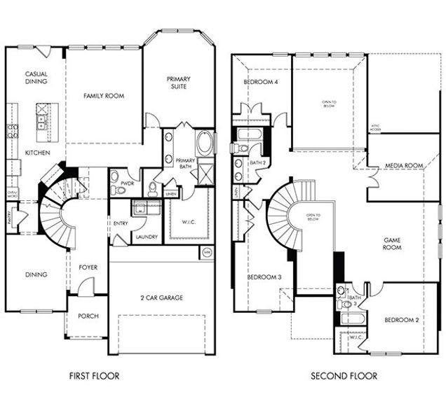 2D floor plan layout of this home in Kingdom Heights, Rosenberg, TX (Image 2).