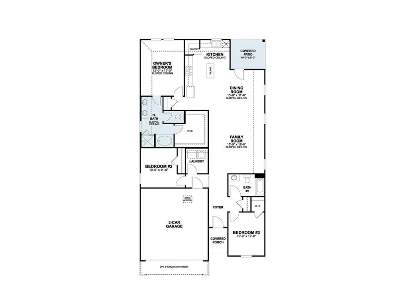 2D floor plan layout of this home in Cascades at Onion Creek, Austin, TX (Image 1). 2D floor plan layout of this home in Cascades at Onion Creek, Austin, TX (Image 1).