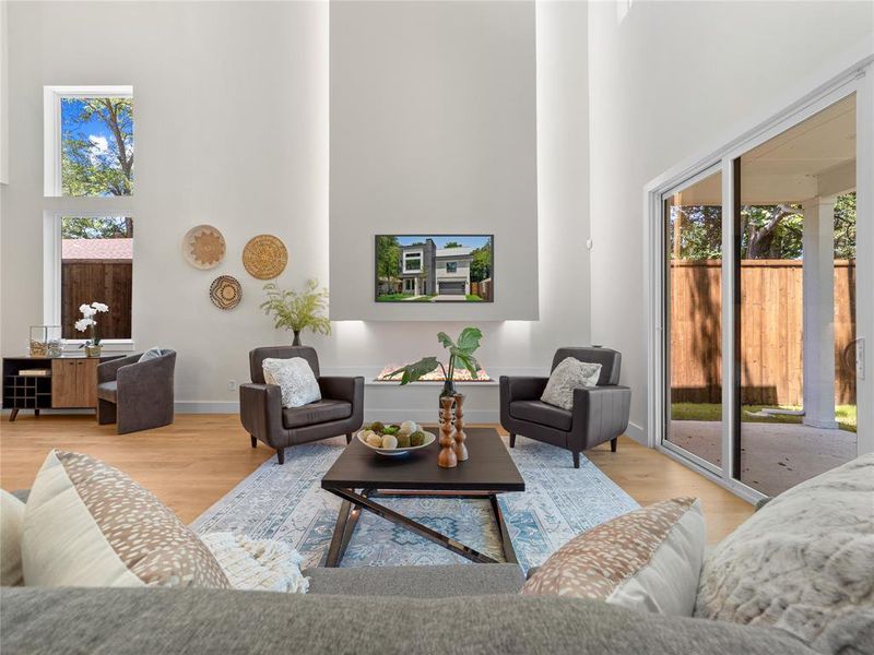 Furnished interior view inside a new home in , Dallas (Image 29).