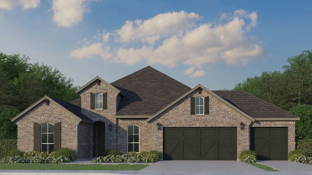 Plan 1688 Elevation A with 3 Car Garage Plan 1688 Elevation A with 3 Car Garage