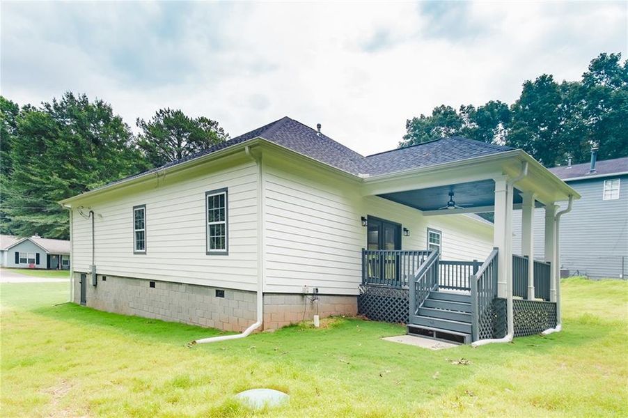 Exterior details and patio area of a home in , Stockbridge (Image 19).