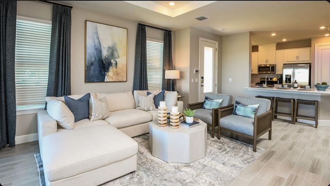 Furnished interior view inside a new home in Center Lake Ranch Community Group Page, St. Cloud (Image 6). Furnished interior view inside a new home in Center Lake Ranch Community Group Page, St. Cloud (Image 6).