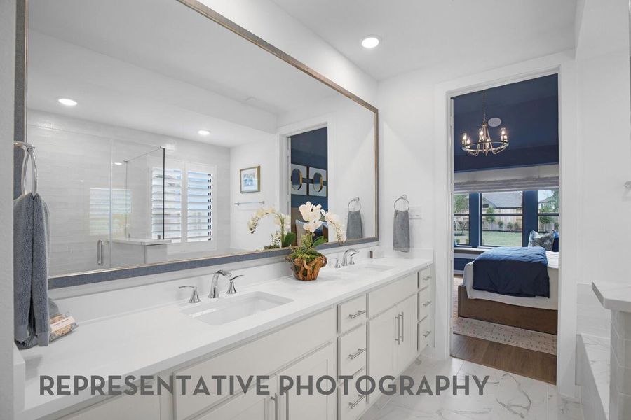 Furnished interior view inside a new home in Santa Rita Ranch, Liberty Hill (Image 18).