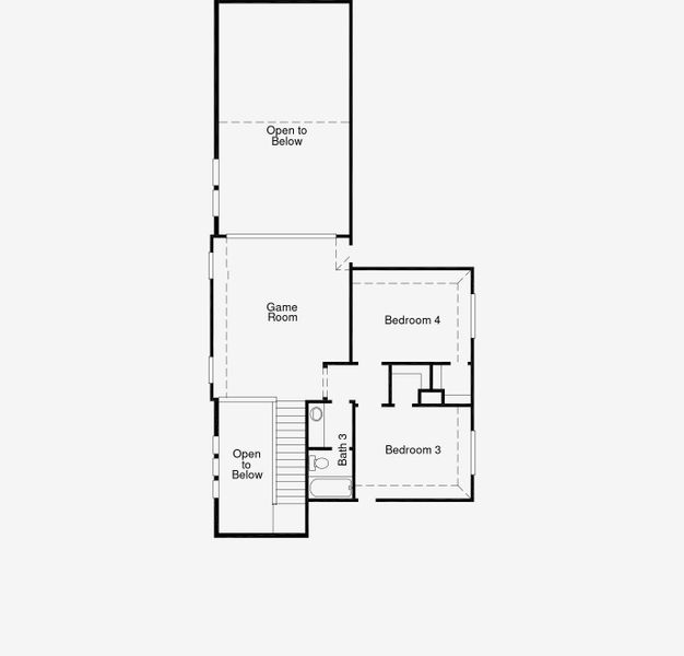 2D floor plan layout of this home in Escondido 45', Magnolia, TX (Image 3).