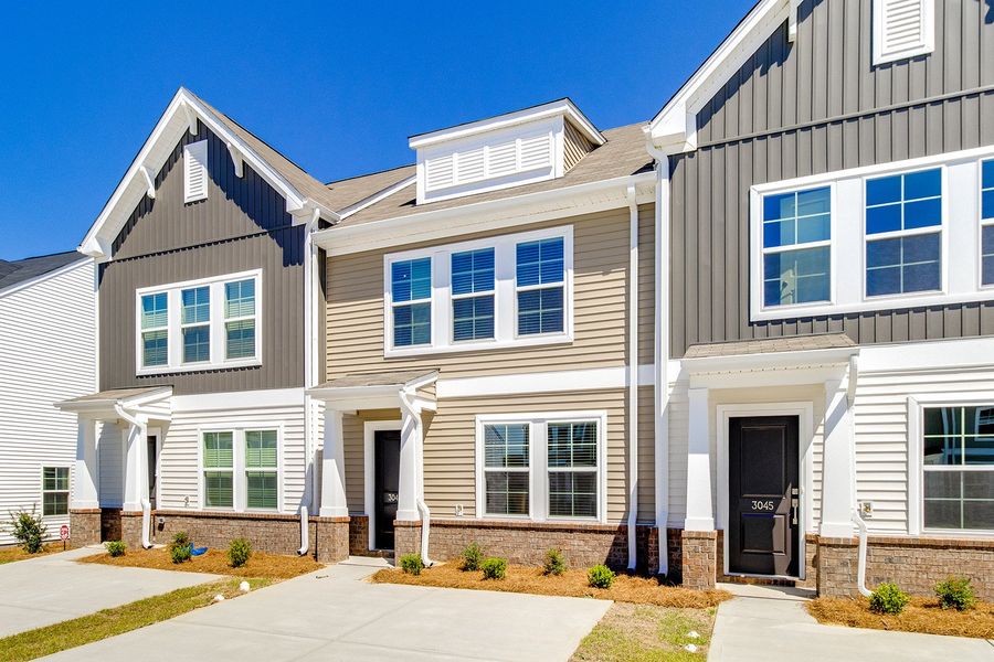 Front exterior of a new home in Astoria, Columbia, SC, highlighting curb appeal (Image 19).