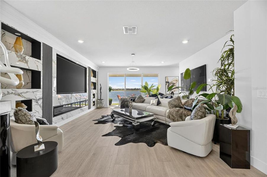 Furnished interior view inside a new home in The Peninsula at Rhodine Lake, Riverview (Image 28).