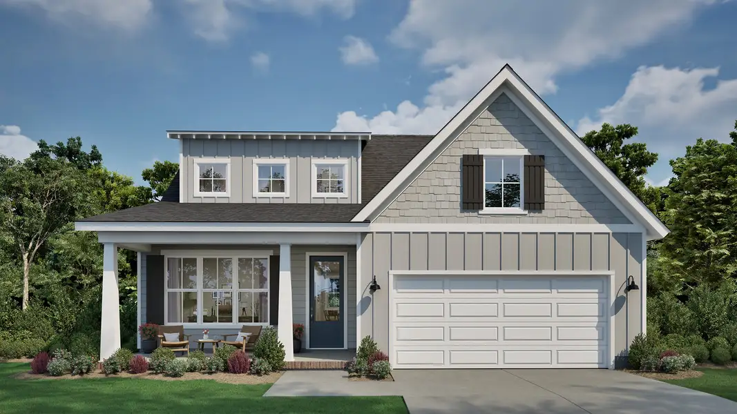 Representative exterior photo of a completed home built from the The Berkeley by New Leaf Builders in East Lake, Leland, NC (Image 2). Representative exterior photo of a completed home built from the The Berkeley by New Leaf Builders in East Lake, Leland, NC (Image 2).