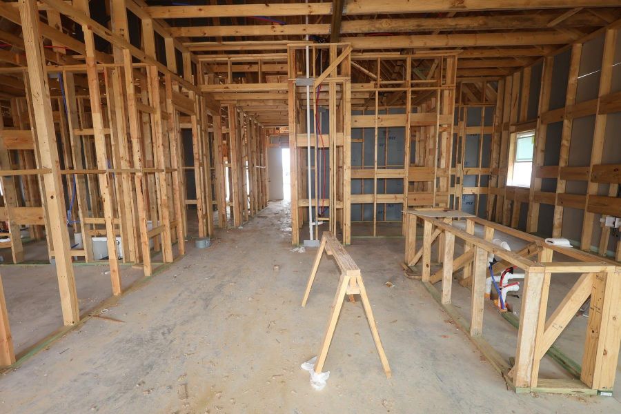 In-progress construction of a new home in Dunham Pointe - Parkview Collection, Cypress, TX (Image 10). In-progress construction of a new home in Dunham Pointe - Parkview Collection, Cypress, TX (Image 10).