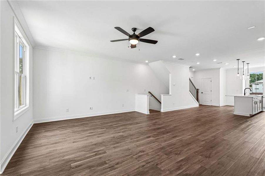 Spacious, unfurnished interior of a new home in Millcroft Townhomes, Buford (Image 35). Spacious, unfurnished interior of a new home in Millcroft Townhomes, Buford (Image 35).