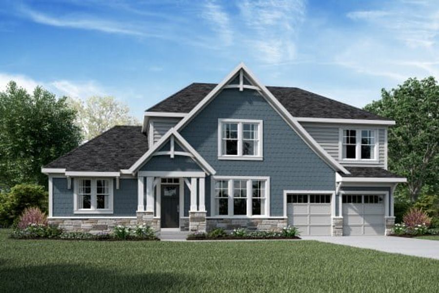 Representative exterior photo of a completed home built from the Leland by Fischer Homes in Watson at Flowers Plantation, Clayton, NC (Image 10).