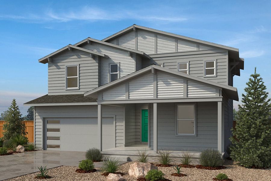 Front exterior of a home in the The Nest Classic at Canyon Creek community, located in Erie, CO (Image 15).