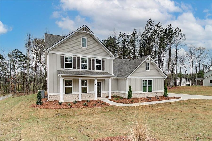 Front exterior of a new home in , Senoia, GA, highlighting curb appeal (Image 17).