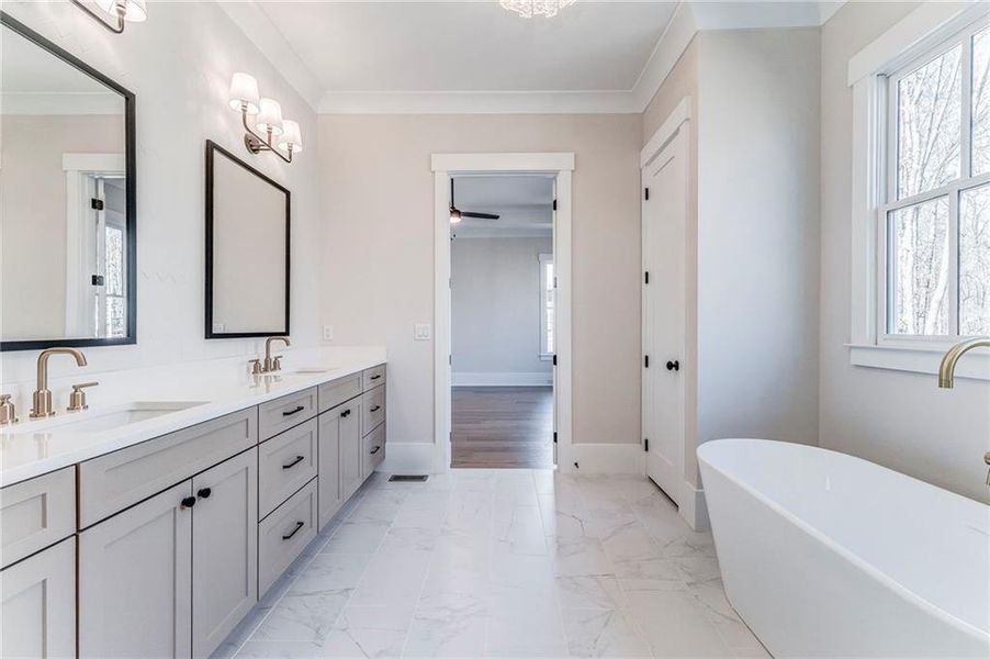 Furnished interior view inside a new home in Malone's Pond, Ball Ground (Image 8).