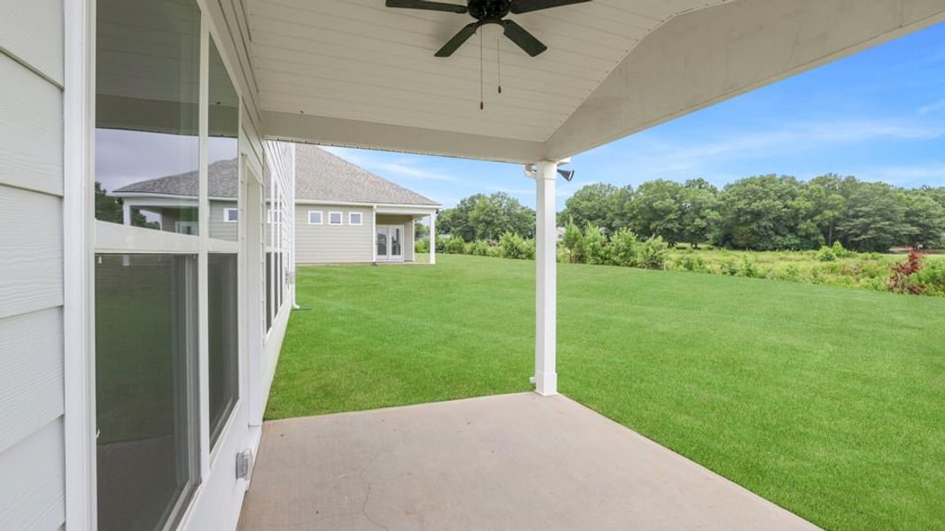 Exterior details and patio area of a home in Williams Ridge, Woodruff (Image 3). Exterior details and patio area of a home in Williams Ridge, Woodruff (Image 3).