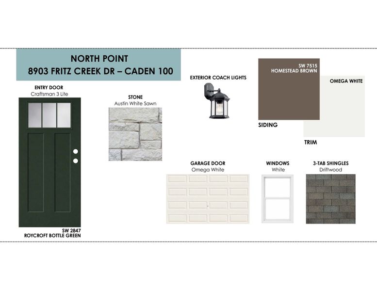 Sample of building materials used in homes in North Point, Temple (Image 12). Sample of building materials used in homes in North Point, Temple (Image 12).
