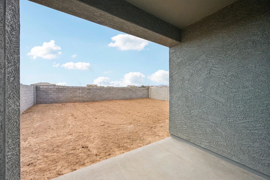 Covered patio to backyard