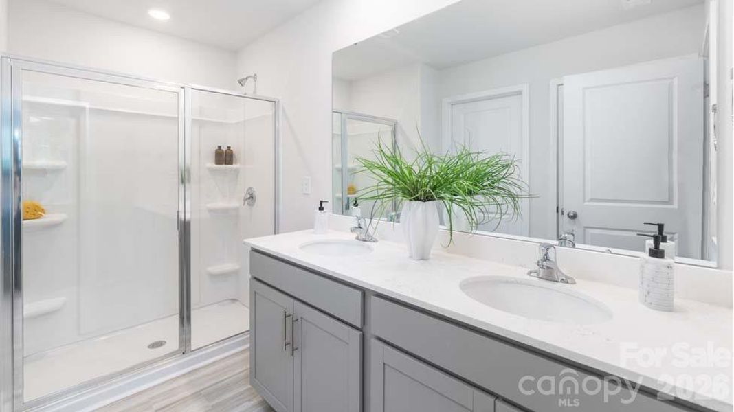 Furnished interior view inside a new home in Reedy Creek Preserve, Charlotte (Image 11).