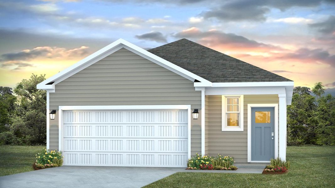 Representative exterior photo of a completed home built from the Downing by D.R. Horton in Mariners Reach, Bolivia, NC (Image 1). Representative exterior photo of a completed home built from the Downing by D.R. Horton in Mariners Reach, Bolivia, NC (Image 1).