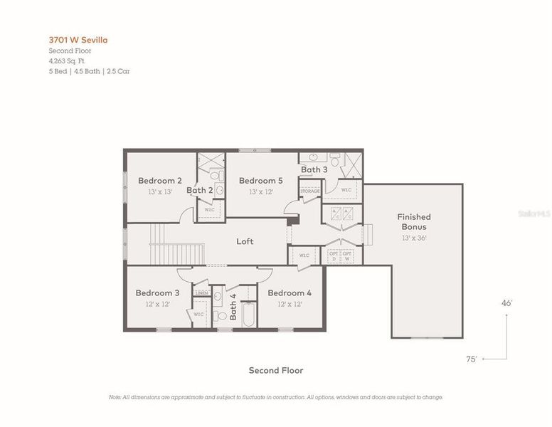 2D floor plan layout of this home in City of Tampa, Tampa, FL (Image 5).