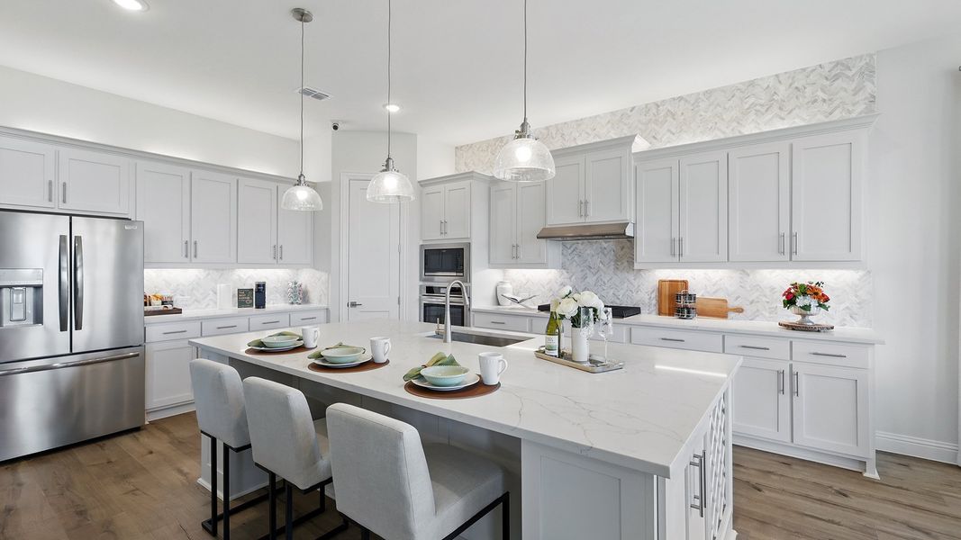 Representative furnished interior of a home built from the Princeton by DRB Homes in Green Meadows Classic, Celina (Image 9).