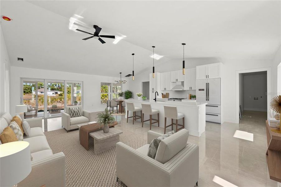 Furnished interior view inside a new home in , Cape Coral (Image 8).