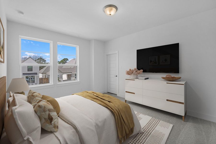 Furnished interior view inside a new home in Bridgeland, Cypress (Image 29).
