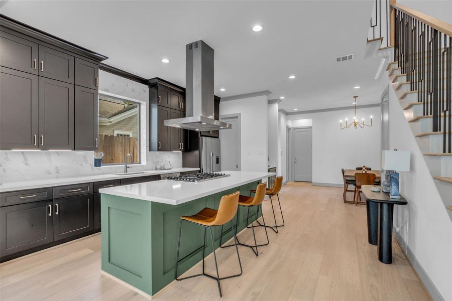 As you step inside, the kitchen is conveniently located to your right, providing an efficient layout that's perfect for everyday living and entertaining.