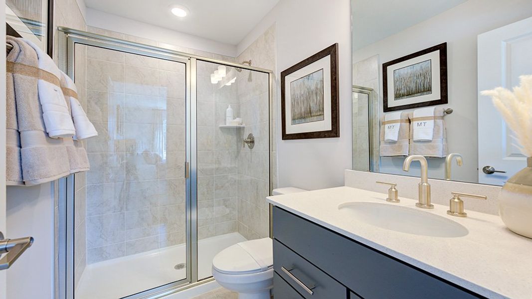 Representative furnished interior of a home built from the Ashford by Taylor Morrison in Hidden Creek, Cary (Image 12).