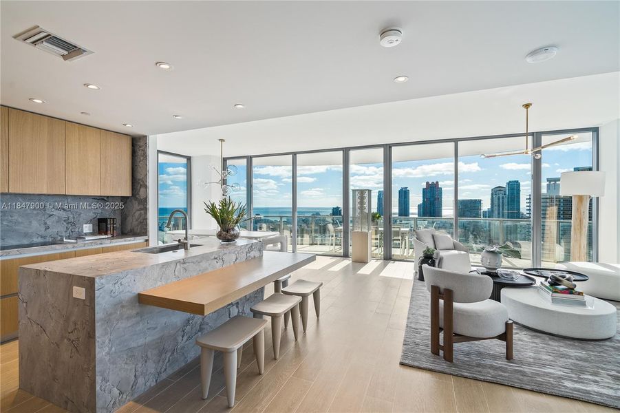 Furnished interior view inside a new home in , Miami Beach (Image 31). Furnished interior view inside a new home in , Miami Beach (Image 31).