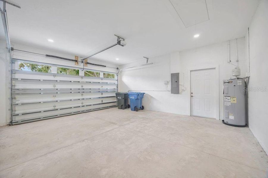 Garage with 50 gallon water heater Garage with 50 gallon water heater