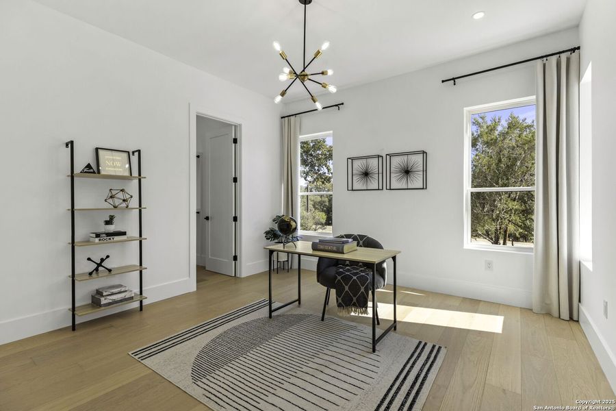 Furnished interior view inside a new home in , Boerne (Image 32).