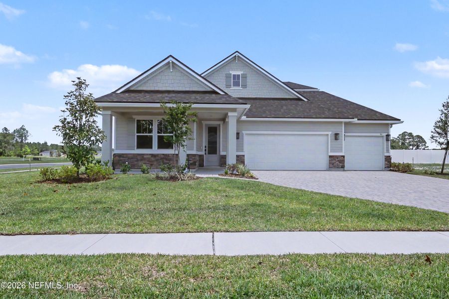 Front exterior of a new home in , St. Augustine, FL, highlighting curb appeal (Image 23). Front exterior of a new home in , St. Augustine, FL, highlighting curb appeal (Image 23).